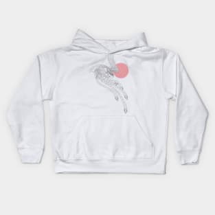 Phoenix and red sun Kids Hoodie